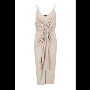 Ava slinky twist knot front detail dress